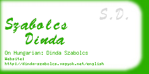 szabolcs dinda business card